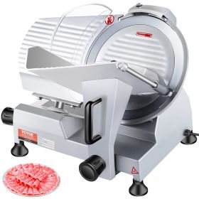 Commercial Meat Slicer, 240W Electric Deli Food Slicer, 10 inch Carbon Steel Blade Electric Food Slicer, 350-400RPM Meat Slicer