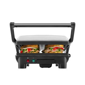 Chefman 3-in-1 Electric Indoor Panini Press & Grill, 4-Slice Sandwich Press, Opens 180Â° for Grilling